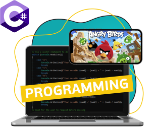 Программирование на C#. Удивительный мир 2D-игр - Школа программирования для детей, компьютерные курсы для школьников, начинающих и подростков - KIBERone г. Балашиха